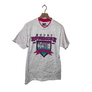 Vintage Mount Rushmore Shirt SD South Dakota Graphic Gray Tee VTG 90s Medium